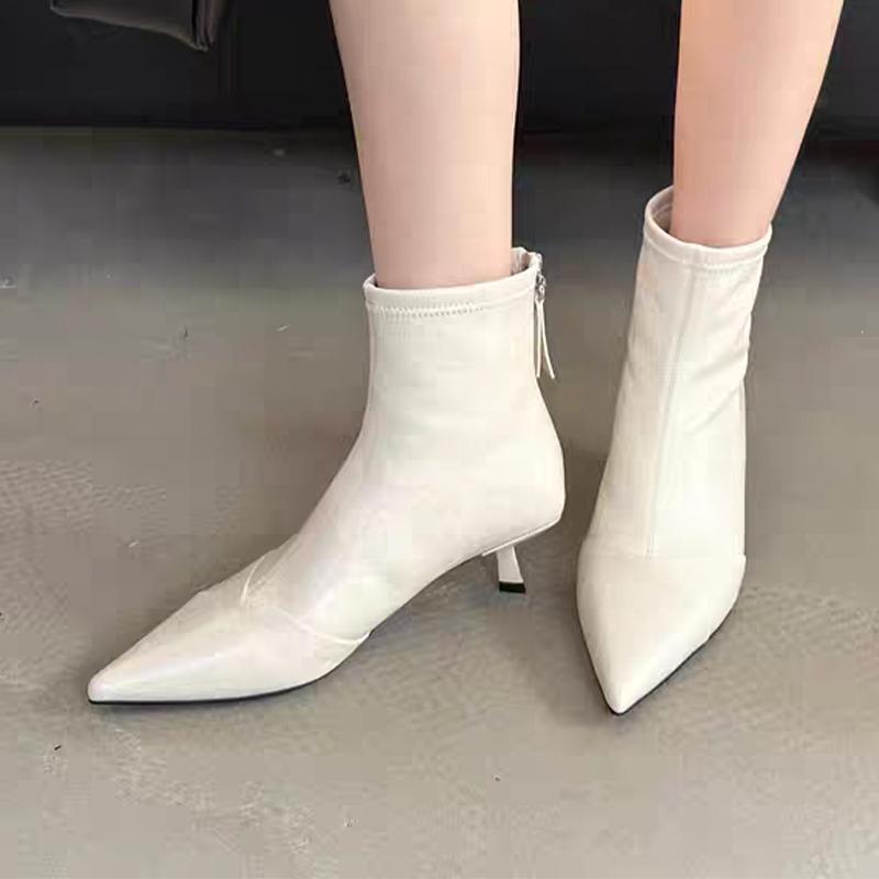 2026New Ankle Boots for Women Pointed Toe Fashion Luxury Shoes High Heels Sexy Woman Pumps Winter Party Elegant Botas Para Mujer