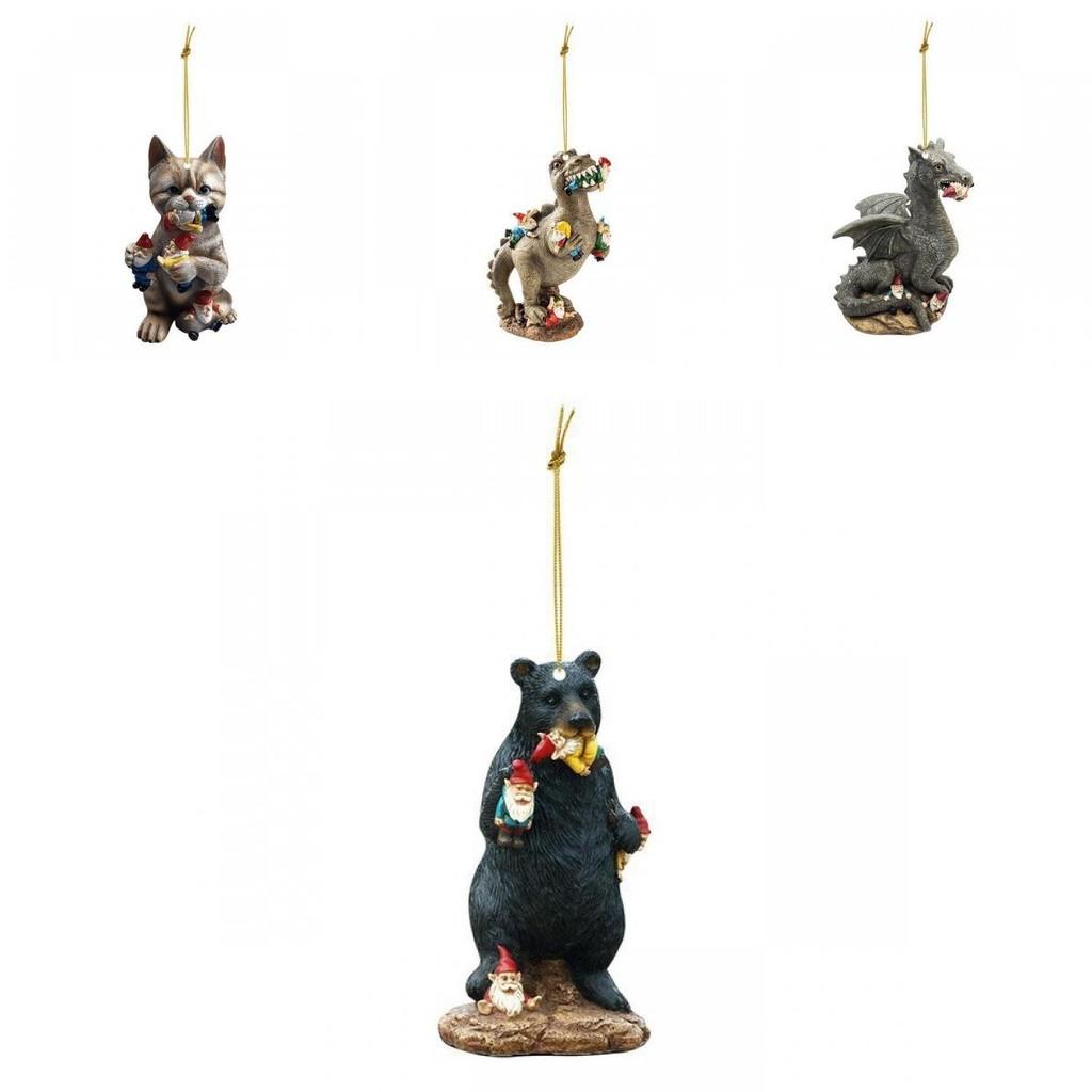 New Acrylic Cartoon Dinosaur Cat Car Hanging Ornament For Halloween And Christmas Home Decoration