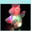 Led Rainbow Light Unicorn Fur Toy Cute Cartoon Girl Children Birthday Gifts