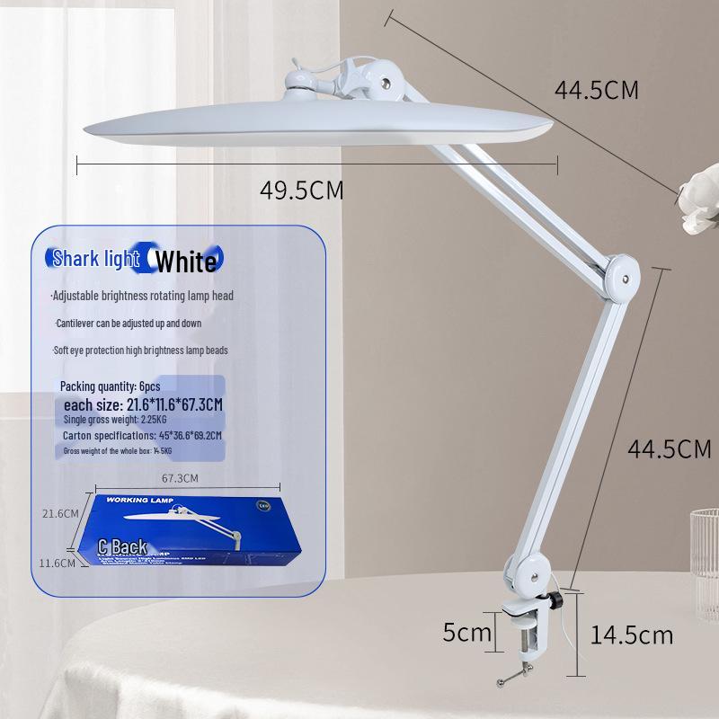 Folding Clip-on LED Desk Lamp: Eye Protection for Study, Manicure, Eyelash Extension, Tattoo, and Beauty Lighting