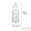 CutiePlusU Adult Baby Large Printed Glass Baby Strawberry Bear Design Bottle, 300ml, Portable, Direct-Drink, Size, Bottle,