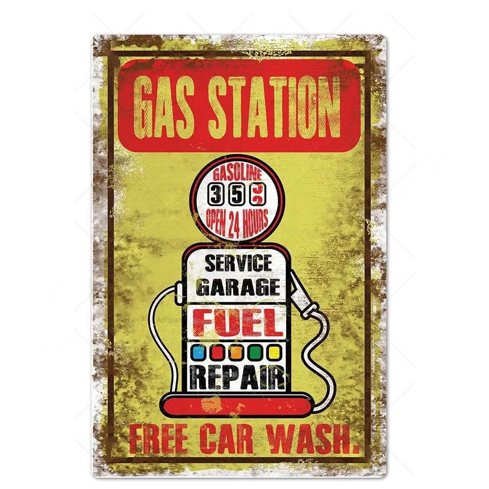 Vintage Metal Tin Sign Plaque  Retro Wall Decor Poster for Garage Gas Station Car Repair Shop  Perfect Home Decor Accent