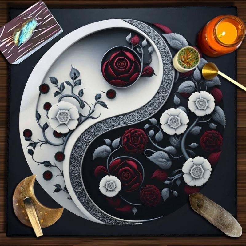 Divinations Tablecloth Flower TaiChi Astrologys Tarots Tablecloth Altars Cloth