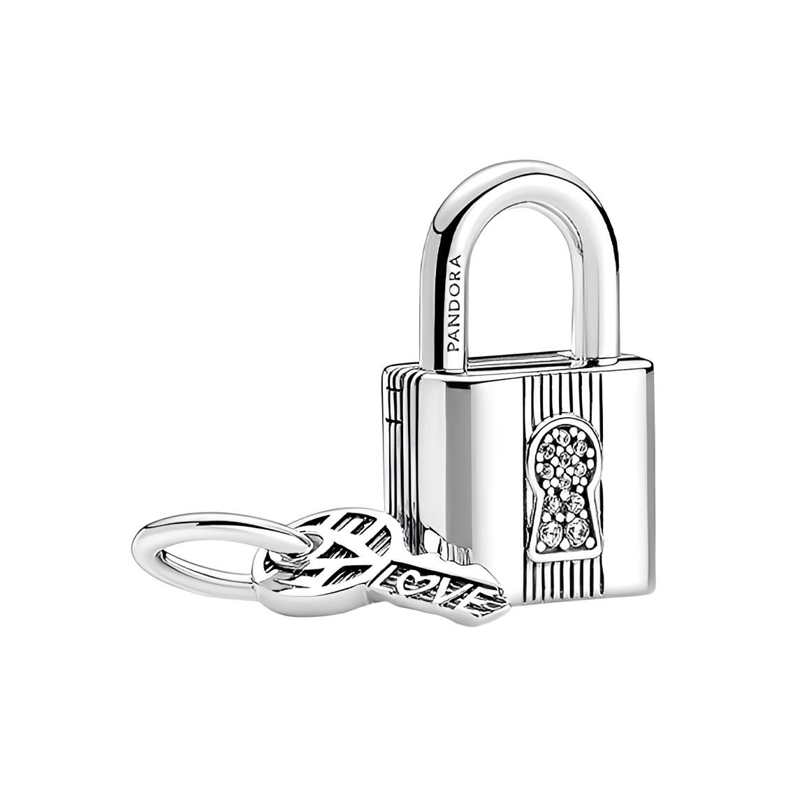 Pandora Eternal Love Lock 925 Silver Pendant Women jewelry 790088C01 Box,F,Silver