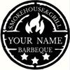 Distinct Personalized Retro Metal BBQ Sign Custom Name Grill Master Flame Star Wall Decor Outdoor