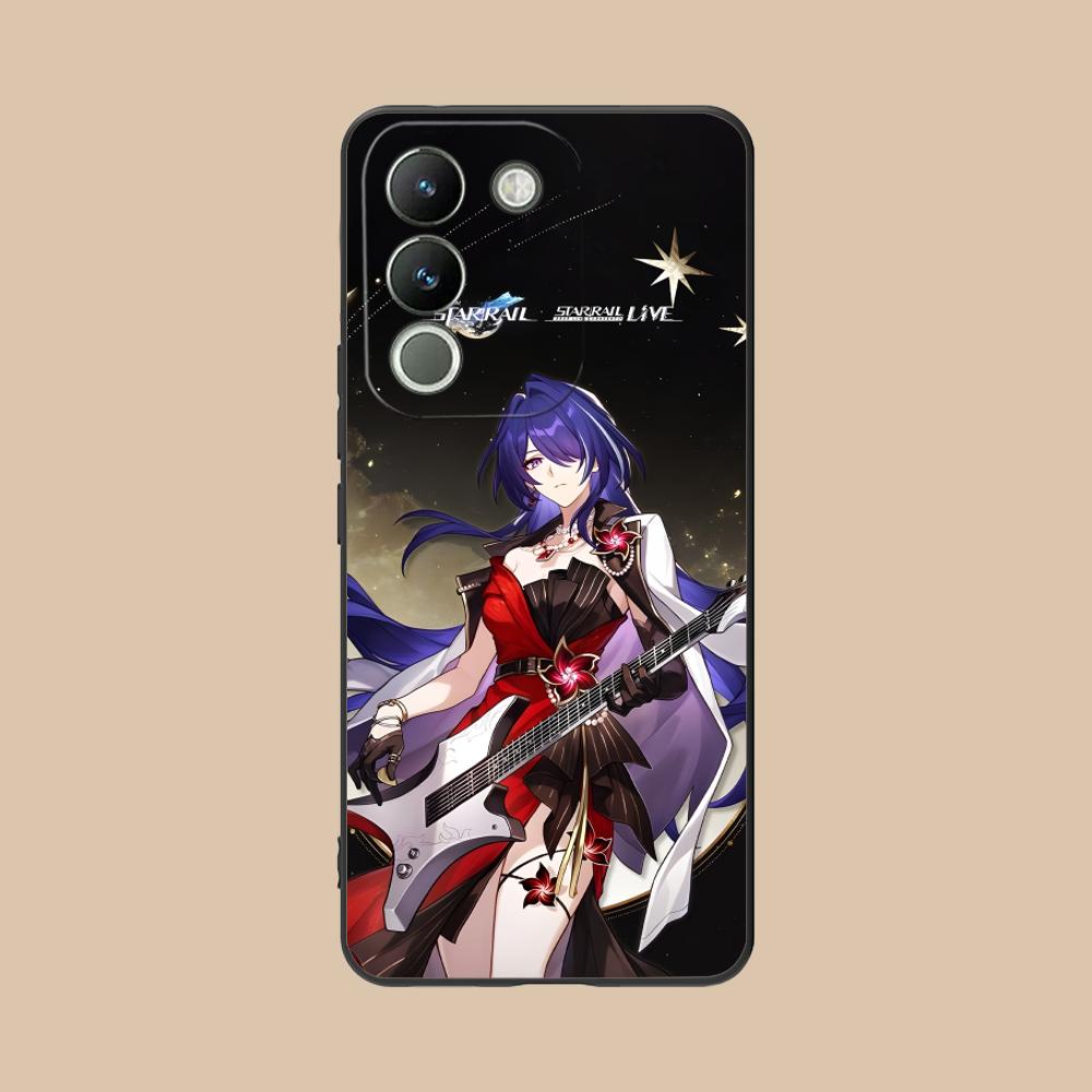 HSR Acheron Matte TPU Mobile Phone Case for VIVO V60 V50 V40 V30 V29 V27 V25 V23 Pro Lite 5G Colorful Printing Cover
