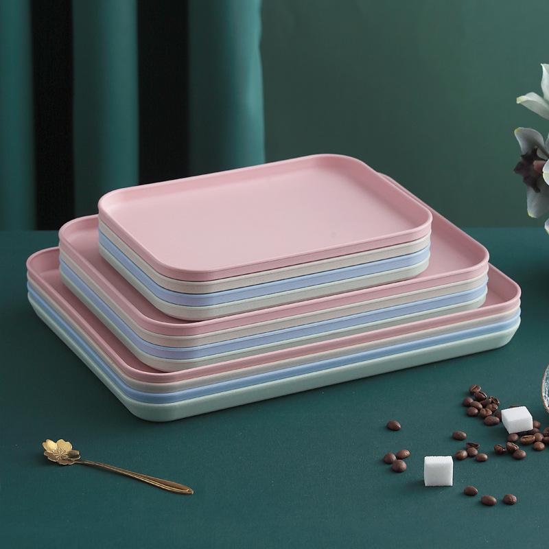 Tea Tray Living Room Cup Tea Cup Tray Household Rectangular Water Cup Tea Cup Tray Fruit Tray Nordic Plastic