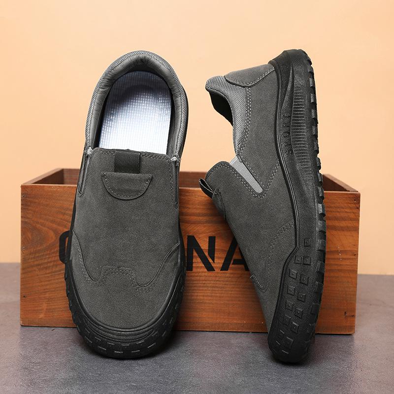 

Мужская нескользящая рабочая обувь: Повседневные, износостойкие, пружинные, идеально подходят для вождения и охраны труда. Size 41