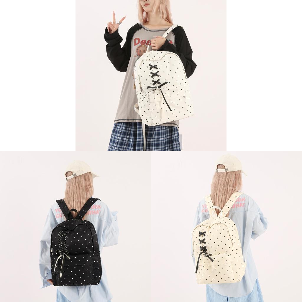 Jugendlicher Polka-Dot-Rucksack mit Stoff für Schulkinder