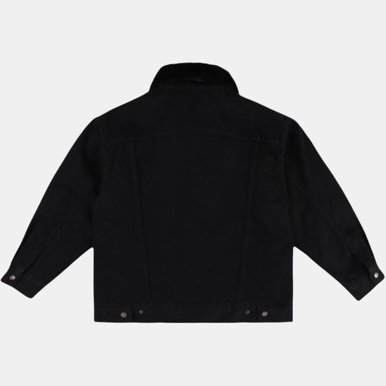 Levis Solid Color Button-Down Casual Long Sleeve Denim Jacket Women Jackets Black 17356-0000