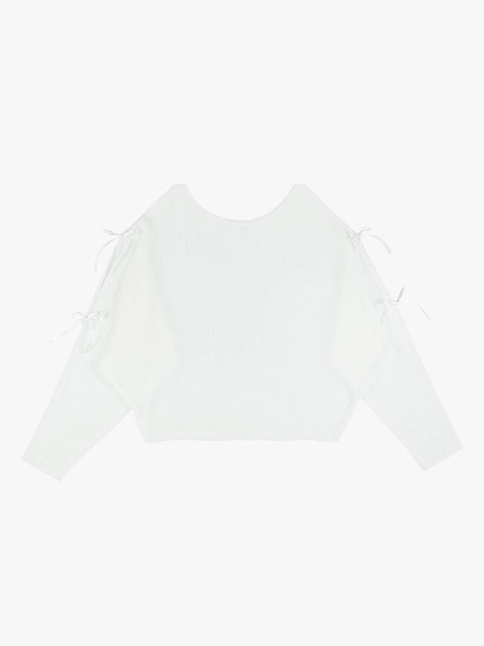 Pink Pineapple Cut Out Ribbon Summer Knit_White White/Free