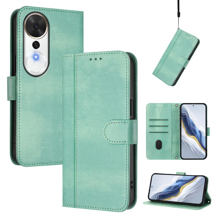 Linien-Spleißschnalle Retro Leder Handyhülle