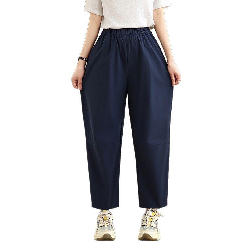 Nine-point Harlan Balloon Pants Women's 2025 Summer New Pear-shaped Fat Mm Loose and Thin Quick-drying Sports Casual Pants