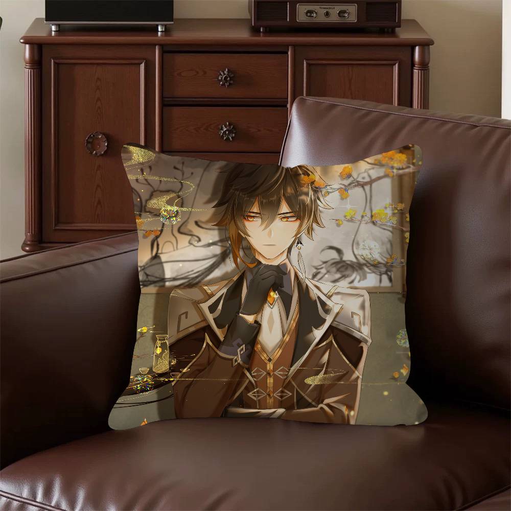 

Zhongli Cartoon Pillowcases Home Bedding Decorative Pillow Cover Wedding Super Soft Pillow Case 16x16Inch