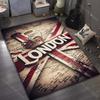 Vintage London Stadskarta Tryck Matta för Vardagsrum Sovrum Sängsida Soffa Golvmatta Modern Heminredning Områdesmatta Stor Storlek