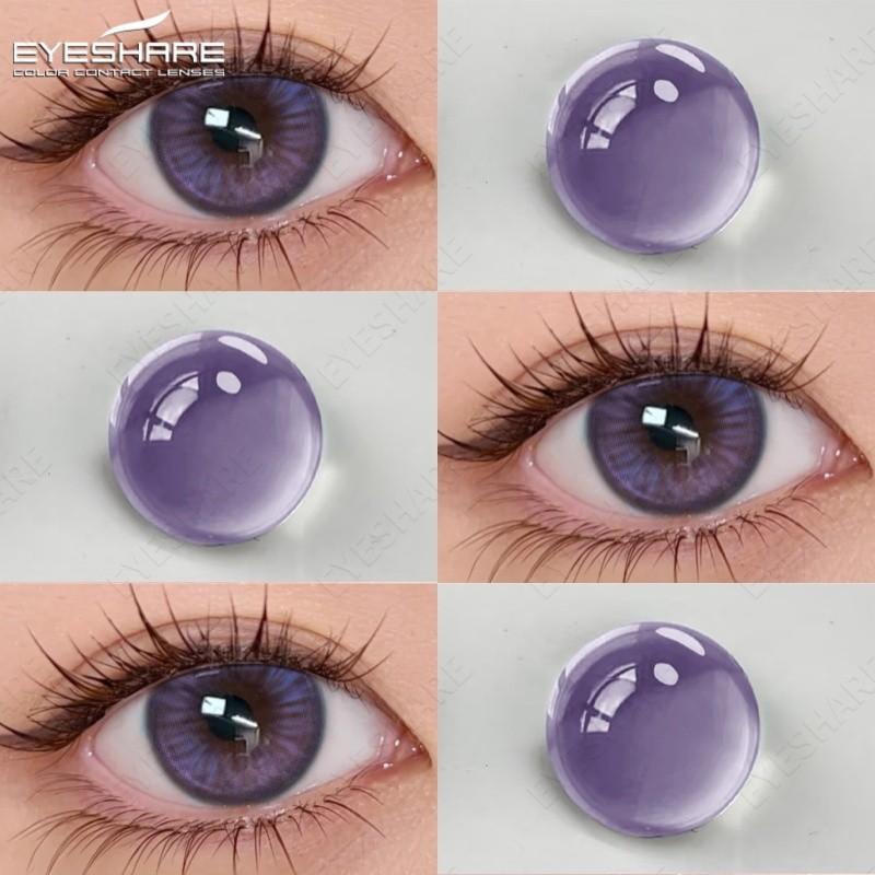 Eyeshare 1 Paar Big Eyes Farbige Kontaktlinsen Natürliche Braune Linsen Graue Pupillen Beauty Make-up Softlens