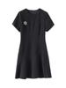 Elegant Minimalist Round Neck Short Sleeve Women's Summer Dress
