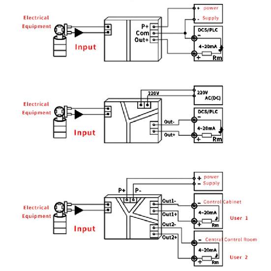DC Voltage Transmitter 0-75mV 100V 50V Voltage Input 4-20mA Output Volatge Transducer Factory Supply DC Voltage Sensor