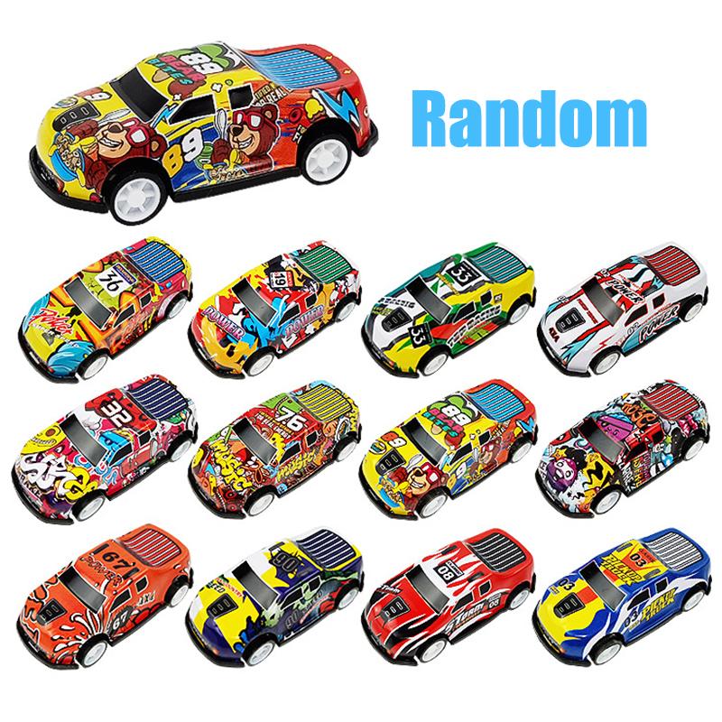 10Pcs Mini Alloy Car Model Set With Storage Box Diecast Cars Toys For Boys Sliding Inertia Vehicle Children Toy Kit Gifts