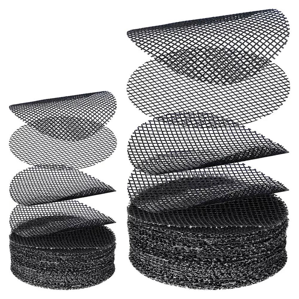 50PCS Flower Pot Hole Mesh Pad Breathable Bonsai Mesh Drainage Screens Bonsai Pot Bottom Grid Mat Drainage Mesh Hole Screen