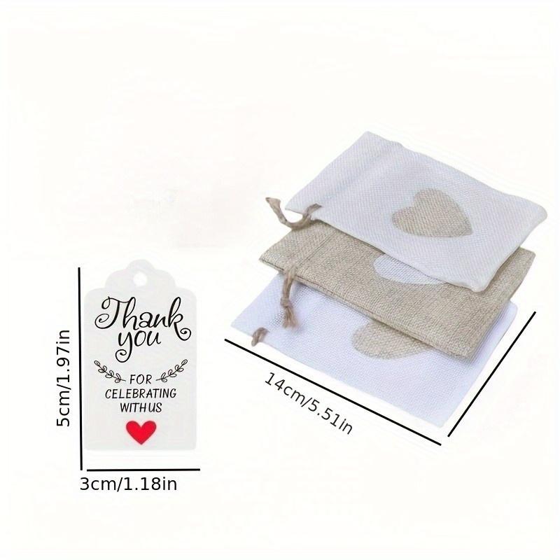 Paper & Hemp String OPP Gift Bags for Celebration Packaging