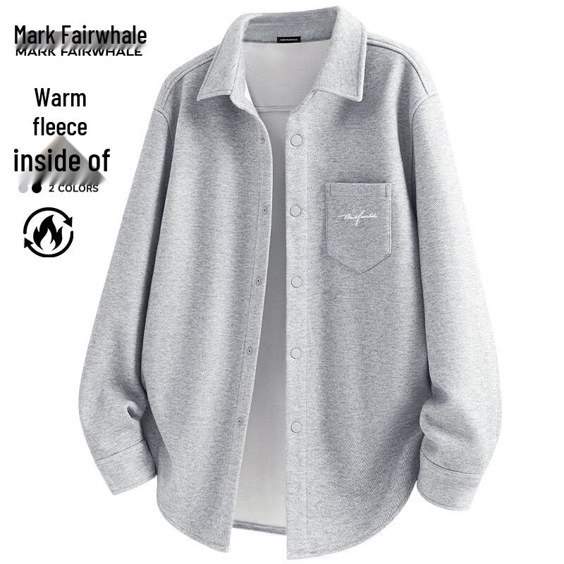 Mark Fairwhale Men s Thickened Flannel Long-Sleeve Shirt M