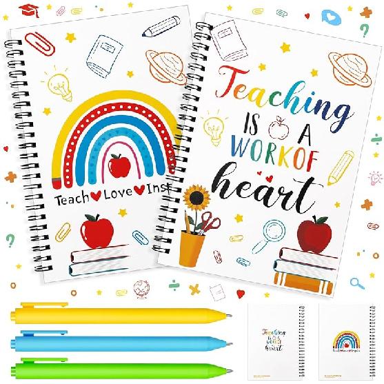 Teacher Sticky Notes, Teacher Appreciation Gift, Blackboard Self-Stick Note Pads with 3 Point Pens, Writing Memo Pages Kids Employee School