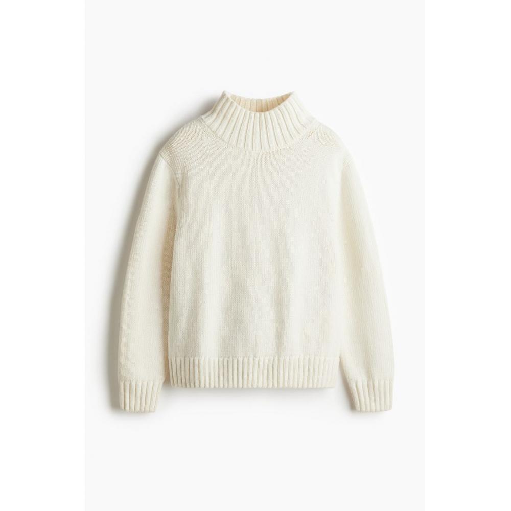 H M Regular Fit Turtleneck Sweater creaM
