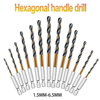 Reliable HSS Drill Bit Set for Cordless Screwdrivers 14 Hex Shank 1 56 5mm