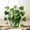 Green Heart Leaf Acrylic Window/Door Hanging Pendant - Decorative Art for Festivals