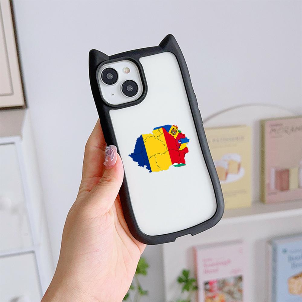 

Мягкие чехлы для iPhone 16, 15, 13, 12, 11 Pro Max, 14 Plus, XR, XS Max, TPU, анти-падение, прозрачная акриловая задняя крышка N91, флаг Молдовы, арт for iPhone 16 Plus