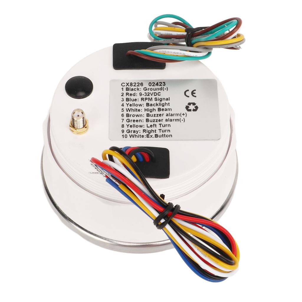 GPS-Tachometer mit Drehzahlmesser 8000 U/min 9 bis 32V IP67 Wasserdicht 0 bis 160 MPH Rote Hintergrundbeleuchtung Präzise für Boot ATV