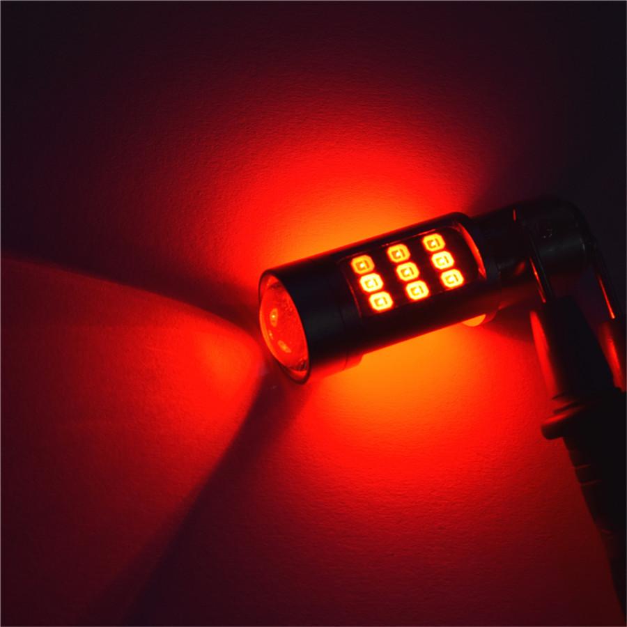 2pcs 1157 30SMD LED Rear Alert Safety Brake Tail Stop Lights Car Red Flashing