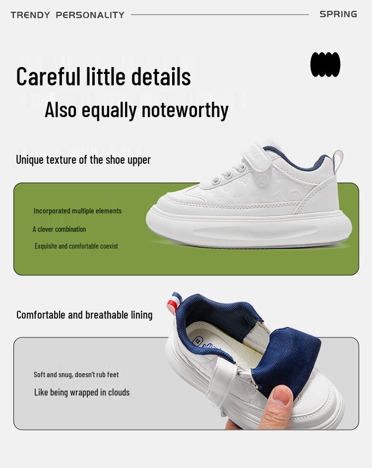 Mark Fairwhale Kids' 2025 Leather Running Shoes: Wear-Resistant, Non-Slip, Versatile Design for Spring/Autumn