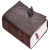 Leather Diary Journey Double Wolf Diary With Lock For Artist Sketchbook,Scrapbook,Drawing,Writing 17.78 X 12.7 Cm 240 Pages