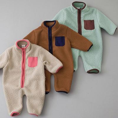 Newborn Kids Boys Girl Coral Fleece Winter Clothes Set Casual Set Sports Outfits Button Warm Clothing