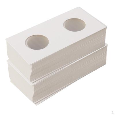 100X Cardboard Coin Holders Mylar Collection Supply 29/27.5mm White