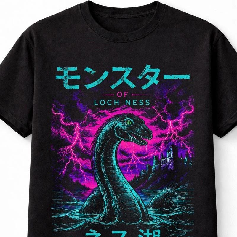 Loch Ness Monster Nessie Scotland Cryptid Horror Unisex TShirt S