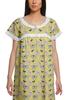 Moomaya Printed Short Sleeve Knee Length Nightdress Round Neck Sleepwear