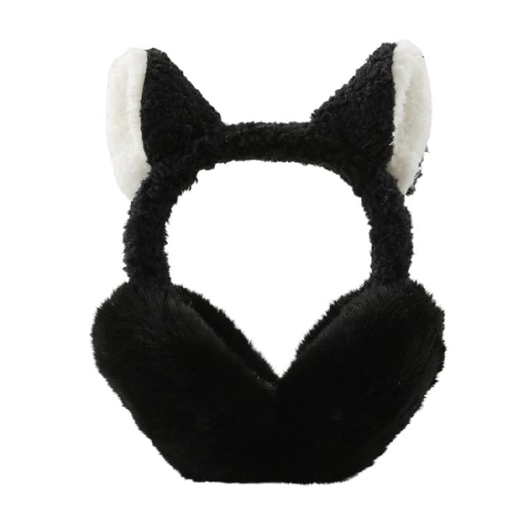 Adult Teens Foldable Animal Ear Shape Plush Ear Warmer Winter Windproof Earmuff