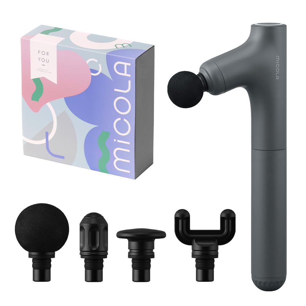 [Amazon.co.jp Exclusive] Iris Ohyama MiCOLA Myofascial Release Gun, Back Beauty Care Gun + BCG-AZ02-H, Dark Gray