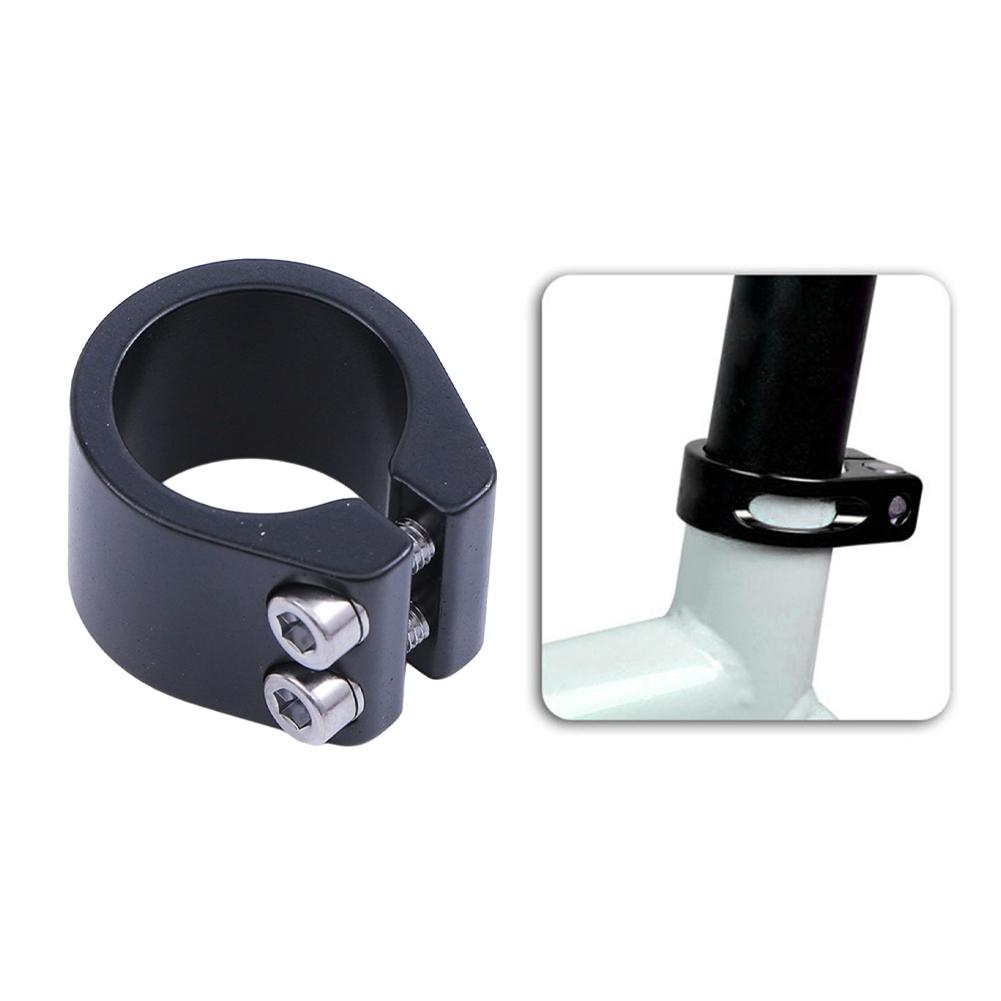 Seatpost Seatpost Clamp 31.8mm Black Double Bolt Forged Alloy