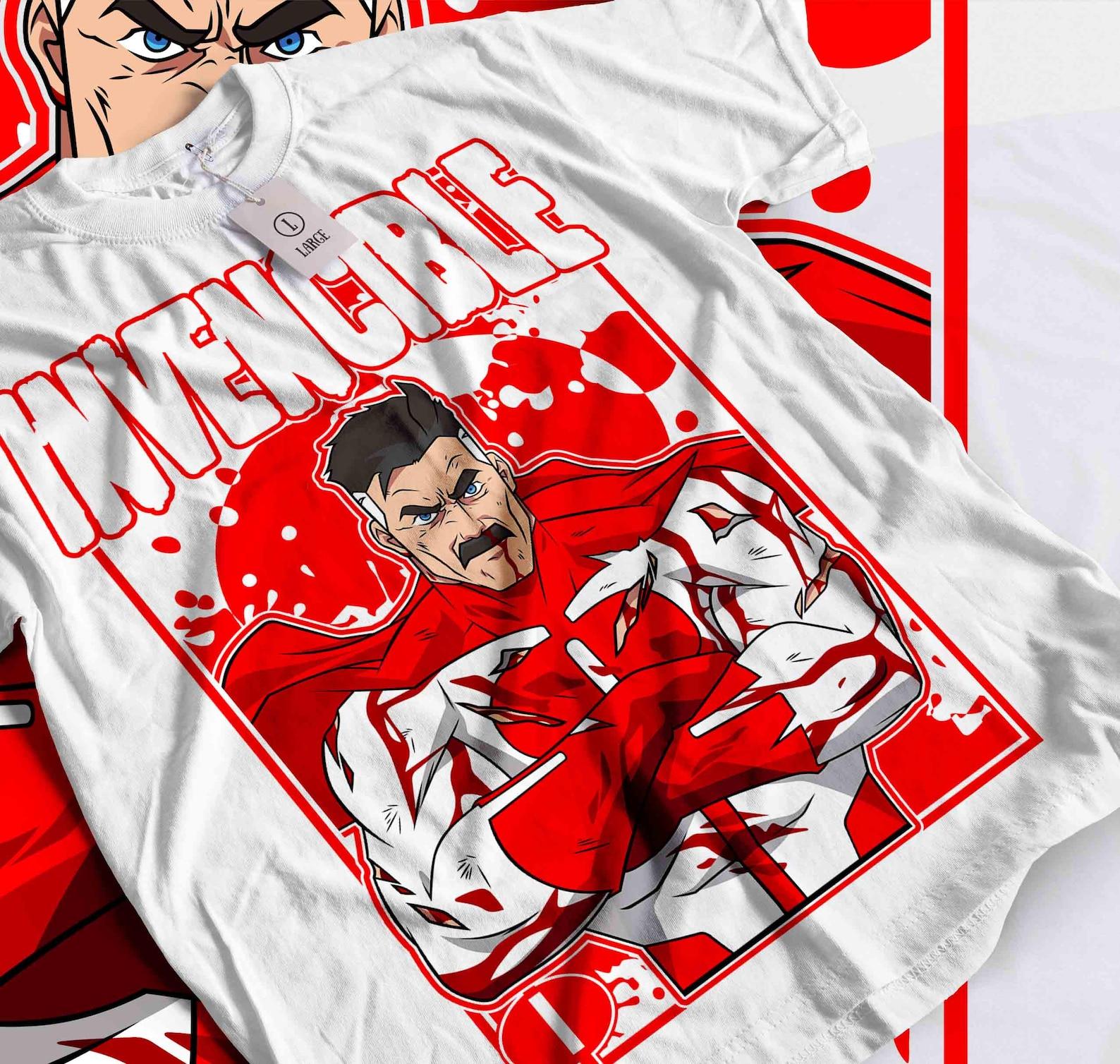 Omni-Man Invincible Graphic Tee, Retro Anime Villain Shirt L