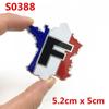 3D Aluminium Alloy Car Sticker France Map National Flag Emblem