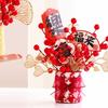 Creative New Year Lucky Decoration Simulated Blessing Flower Bucket  Home Decor