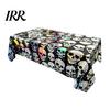 Halloween Background Skull Foil Fringe Curtain, Iridescent Disposable Tablecloth, Tinsel Curtain Table Cover Backdrop for Holiday Party Decoration