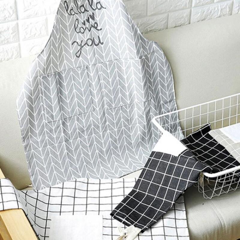 Canvas Restaurant Simple Pocket Apron gray