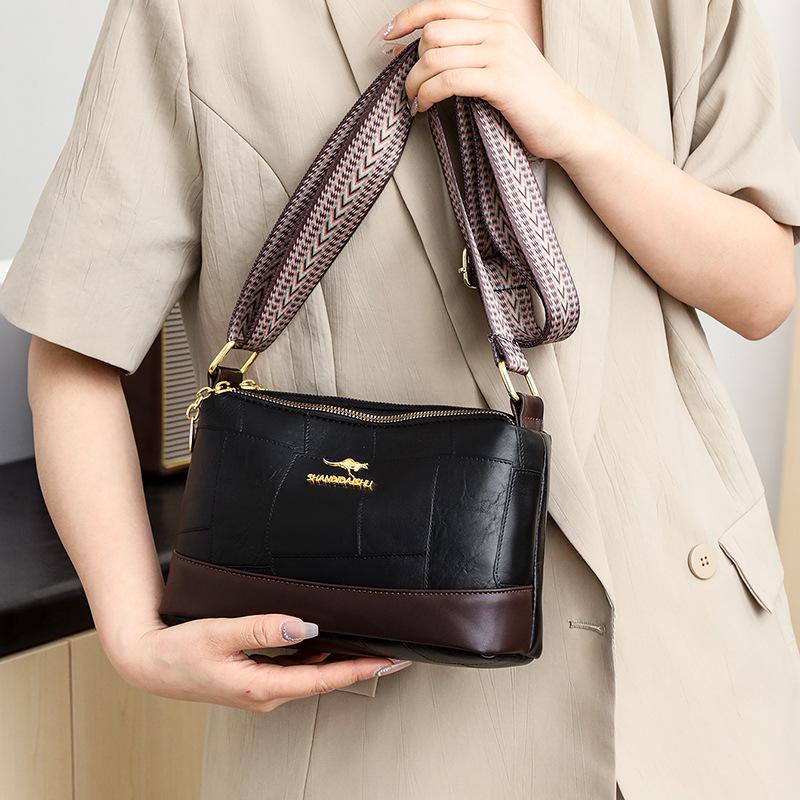 Stylish Multi-layer Stone Pattern Shoulder Crossbody Bag with Tassel – Large Capacity Lycée Women's Bag