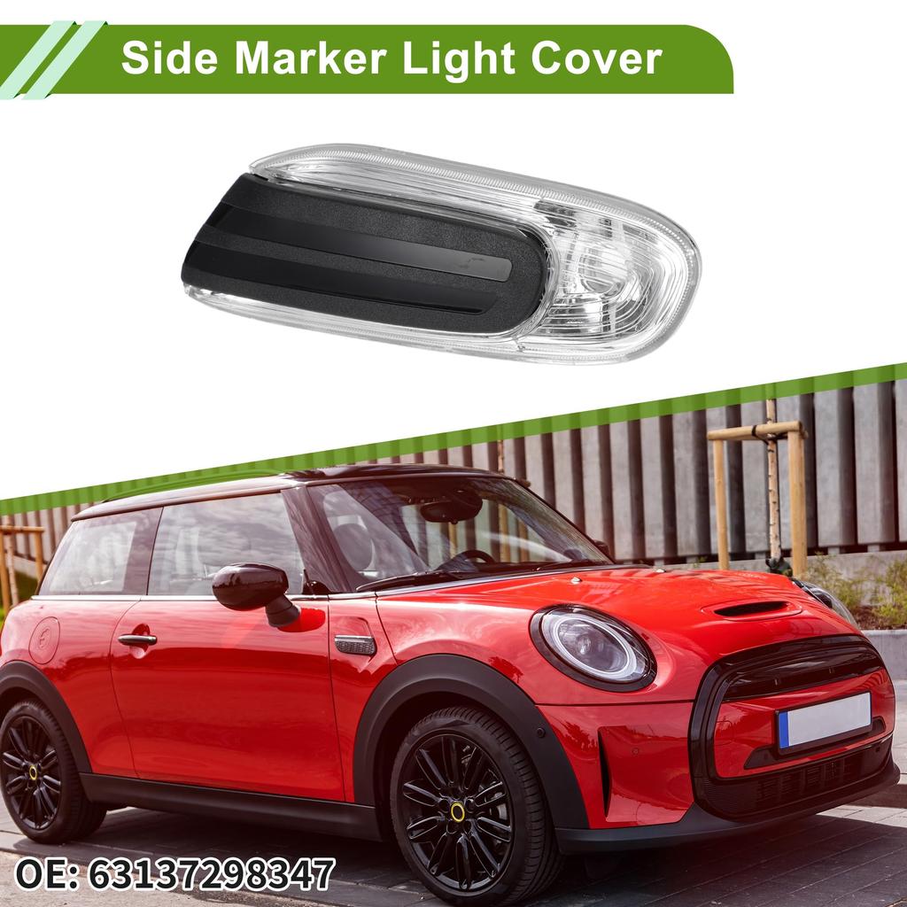Compatible with HOPESPANNER Mini No.63137298347 Side Marker Light Cover Waterproof White Blinker Corner Parking