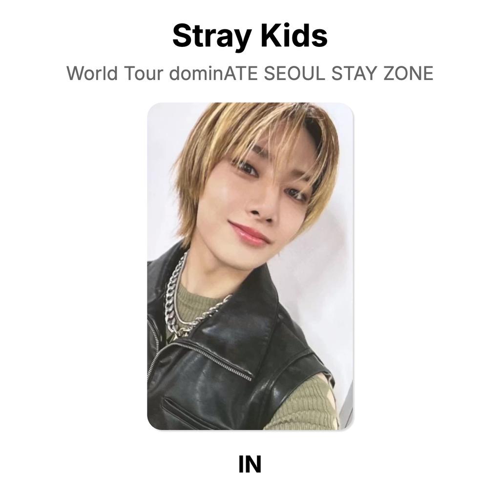 Stray Kids World Tour dominATE SEOUL STAY ZONE Official Photocard